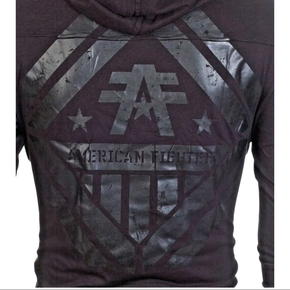 American Fighter Men’s Hoodie Averett shirt Black Premium Athletic S-3XL - Picture 6 of 9